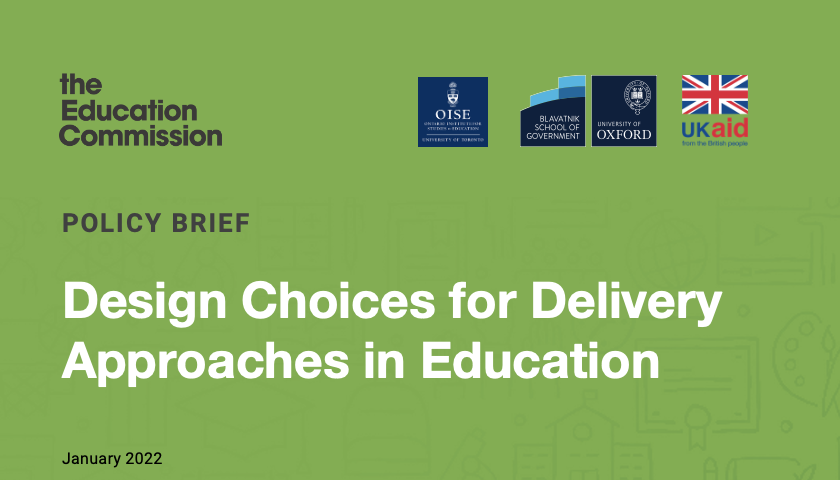 DeliverEd policy brief: Design Choices for Delivery Approaches in Education